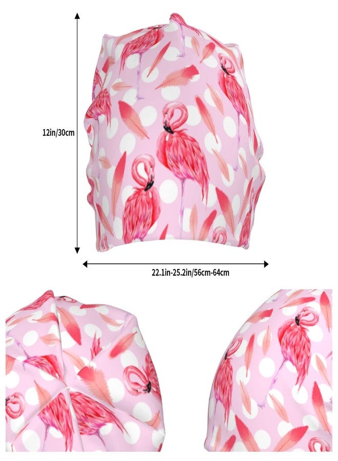Giinly Flamingo Pink Beanie Cap Cancer Turban Headwear Hats for Women Men - Image 4